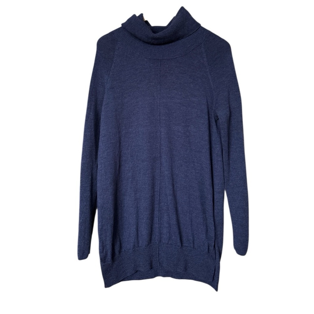 Cynthia Rowley 100% Extra Fine Merino Wool Long Line Cowl Neck Sweater, Medium